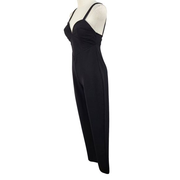 Zara X-Small Black Bustier Jumpsuit Pull-on Slim Straps Soft Stretch Bodycon - Picture 8 of 16